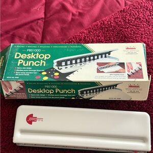 Rollabind White Desktop Punch